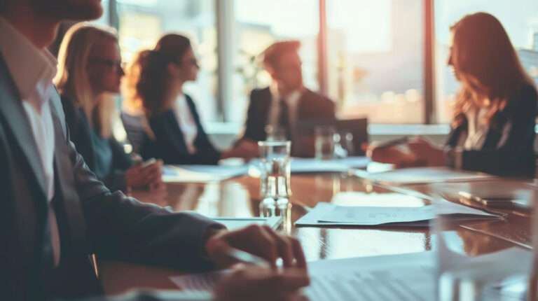 Führungskräfte diskutieren bei einem Meeting