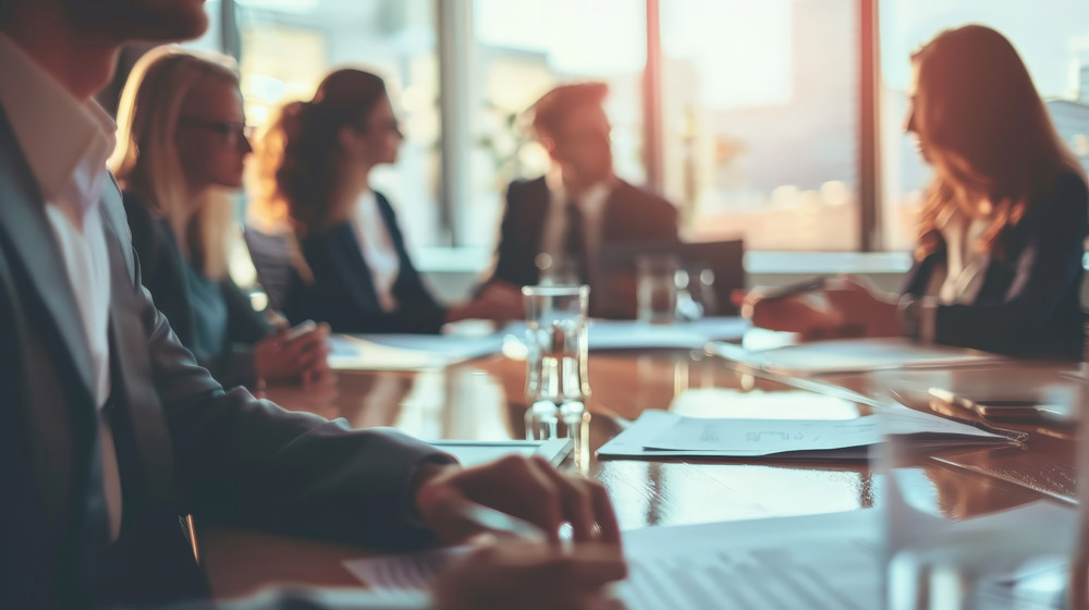 Führungskräfte diskutieren bei einem Meeting